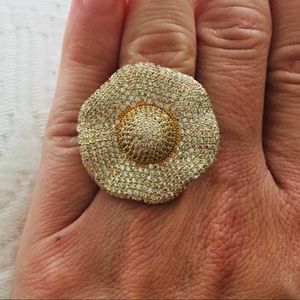 CLEARANCE Gold Flower Statement Ring